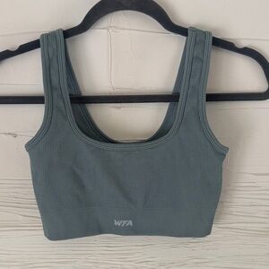 White Fox Active | Size S | Steel Blue Ribbed Sports Bra